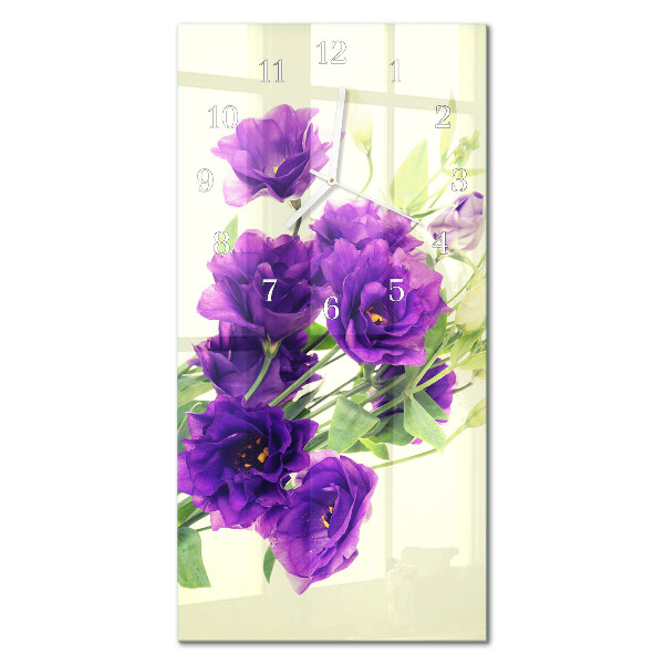 Zegar szklany prostokątny Blomster
