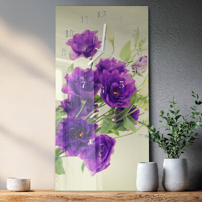 Zegar szklany prostokątny Blomster