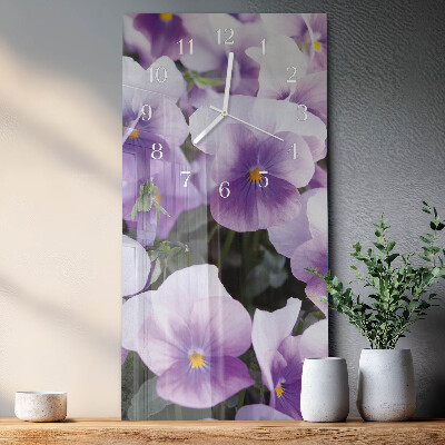 Prostokątny zegar ścienny Blomster