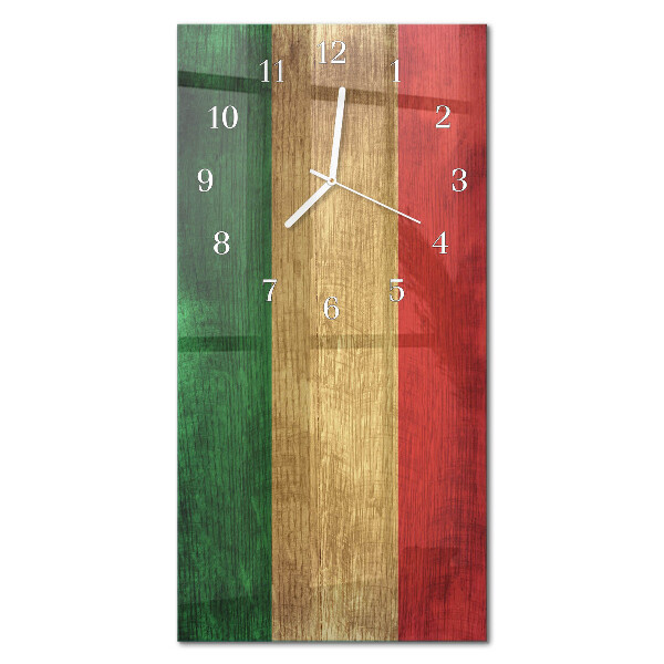 Zegar szklany prostokątny Italiensk flag