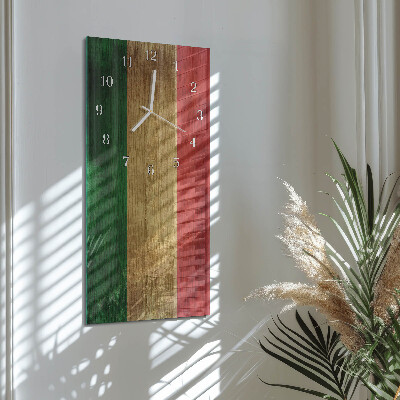 Zegar szklany prostokątny Italiensk flag