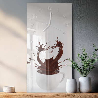 Zegar szklany prostokątny Kaffe
