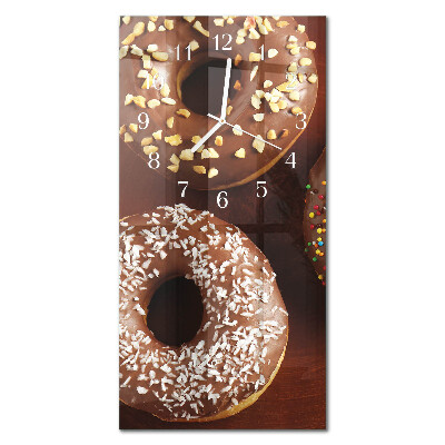 Zegar szklany prostokątny Donuts