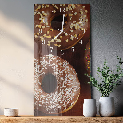 Zegar szklany prostokątny Donuts
