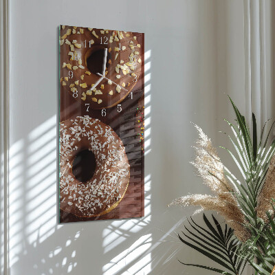 Zegar szklany prostokątny Donuts