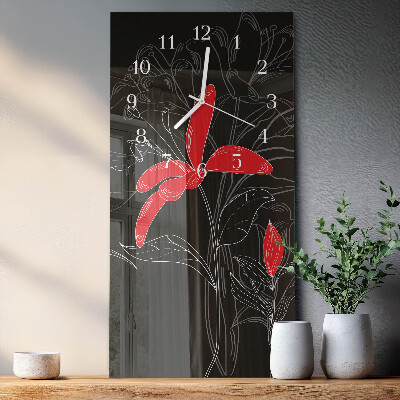 Lodret vægur Blomster