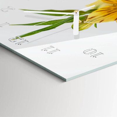 Zegar ścienny bez tykania Gule blomster