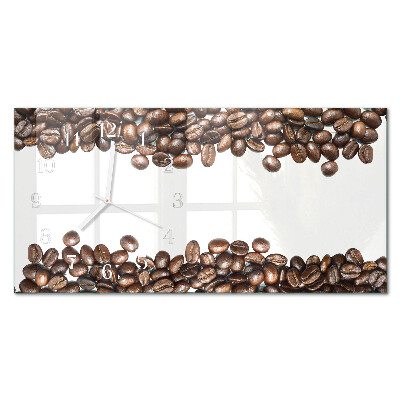 Rektangulært glas vægur Kaffe råmateriale