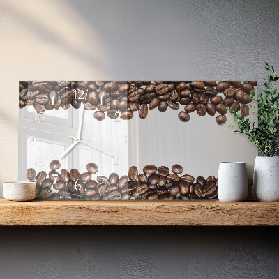 Rektangulært glas vægur Kaffe råmateriale
