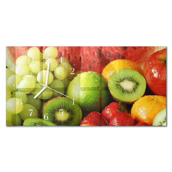 Rektangulært glas vægur Frugtprodukter