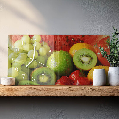 Rektangulært glas vægur Frugtprodukter