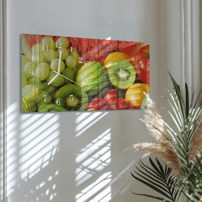 Rektangulært glas vægur Frugtprodukter