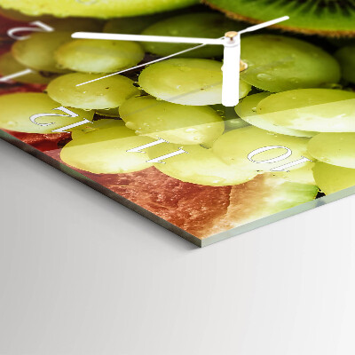 Rektangulært glas vægur Frugtprodukter