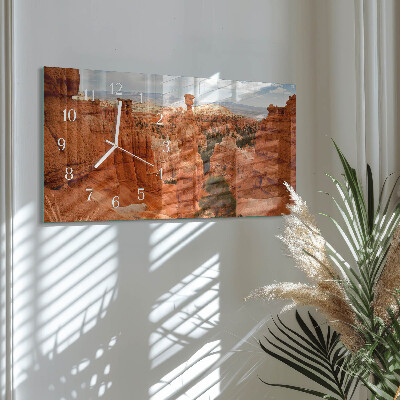Rektangulært glas vægur Bryce Canyon