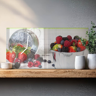 Rektangulært glas vægur Skovens gaver