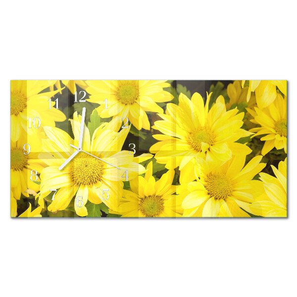 Vandret vægur Gule blomster