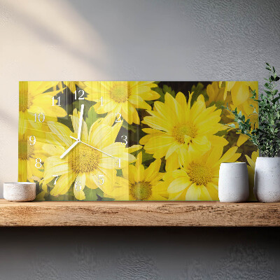 Vandret vægur Gule blomster