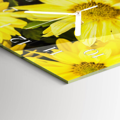 Vandret vægur Gule blomster