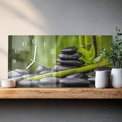 Rektangulært glas vægur Meditationssten