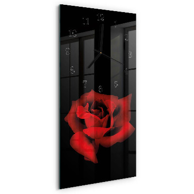 Lodret glas vægur Rose