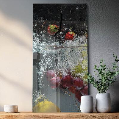 Lodret glas vægur Frugt