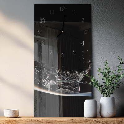 Lodret glas vægur Vand