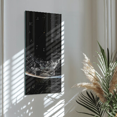 Lodret glas vægur Vand