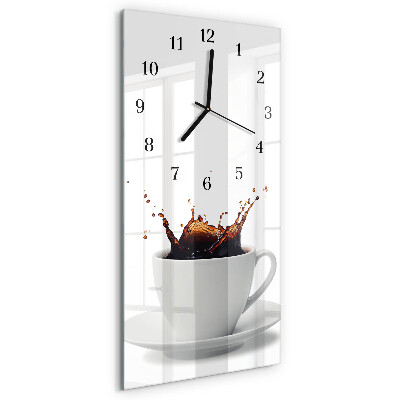 Lodret glas vægur Kaffe