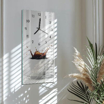 Lodret glas vægur Kaffe