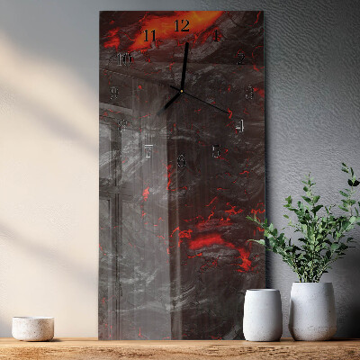Lodret glas vægur Lava