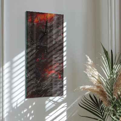 Lodret glas vægur Lava
