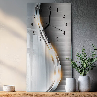 Lodret glas vægur Metalabstraktion