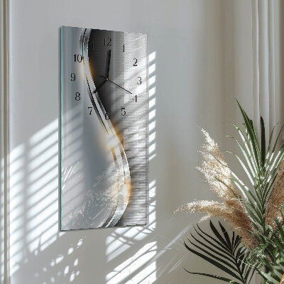 Lodret glas vægur Metalabstraktion