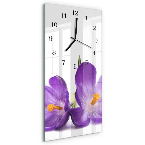 Rektangulært vægur Blomst