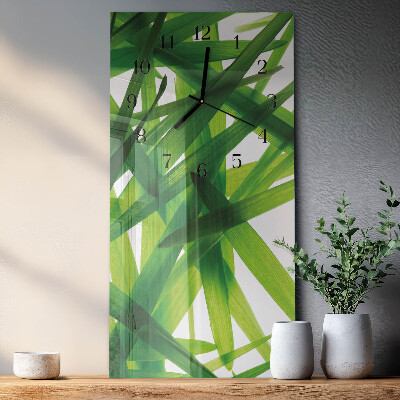 Rektangulært vægur Plantens blade