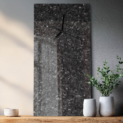 Lodret glas vægur Grafit