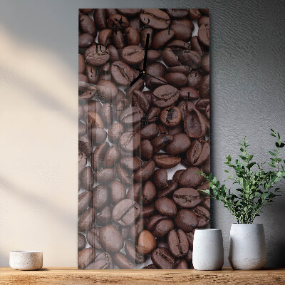 Rektangulært vægur Kaffebønner