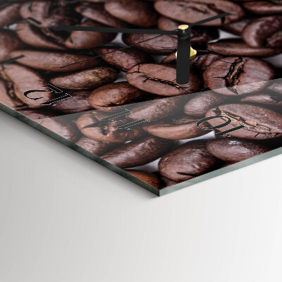 Rektangulært vægur Kaffebønner