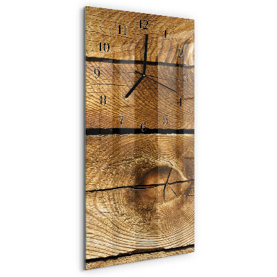 Lodret glas vægur Træ