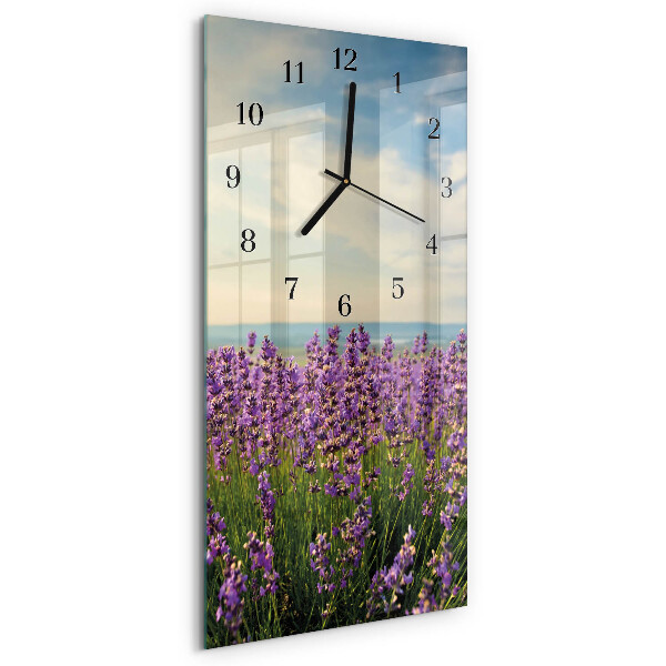Rektangulært vægur Blomster