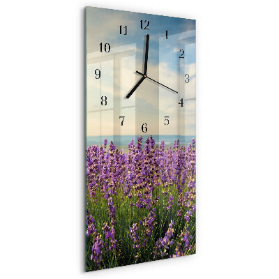 Rektangulært vægur Blomster