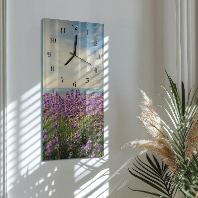 Rektangulært vægur Blomster