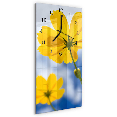 Rektangulært vægur Blomst