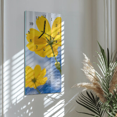 Rektangulært vægur Blomst