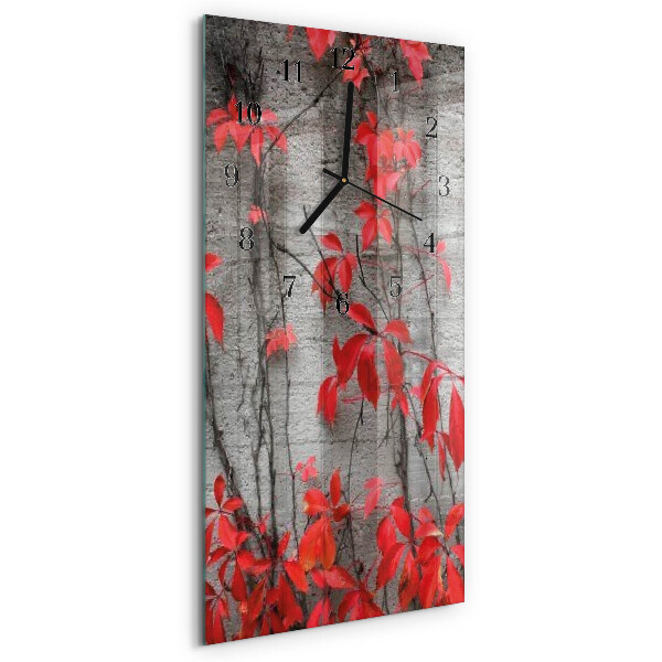 Lodret glas vægur Blomster