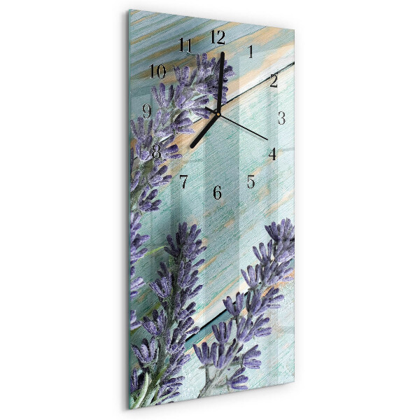 Lodret glas vægur Lavendel