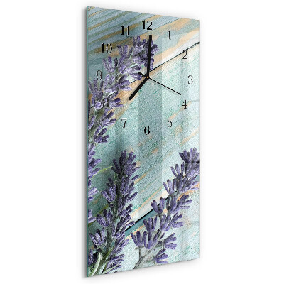 Lodret glas vægur Lavendel
