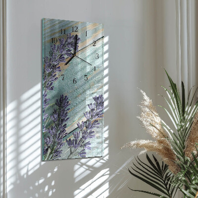 Lodret glas vægur Lavendel