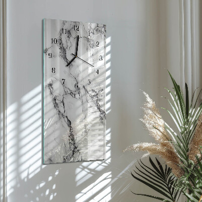 Lodret glas vægur Marmor