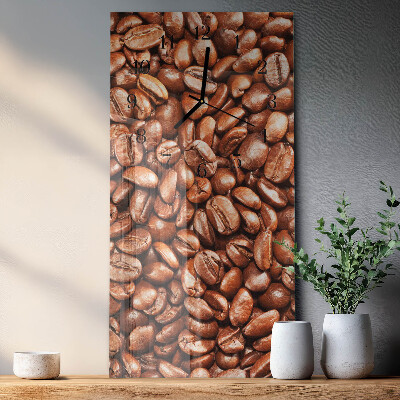 Rektangulært vægur Kaffebønner
